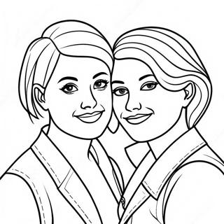 Colorful Lesbian Couple Coloring Page 21122-16991