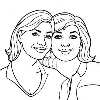 Colorful Lesbian Couple Coloring Page 21122-16992