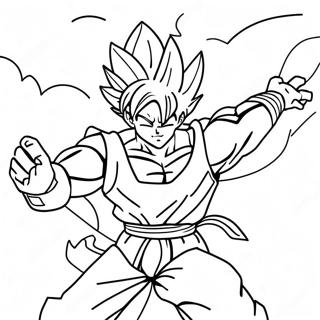 Goku Super Saiyan Blue Flying Coloring Page 21192-17047