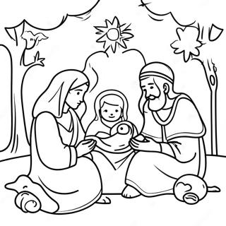 Nativity Scene Coloring Page 211-169