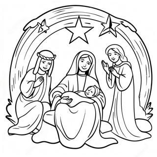 Nativity Scene Coloring Page 211-171