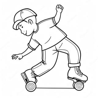 Colorful Roller Skater Coloring Page 21222-17066