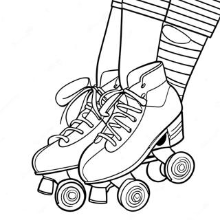 Colorful Roller Skater Coloring Page 21222-17068