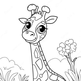 Giraffe With Colorful Spots Coloring Page 2122-1743