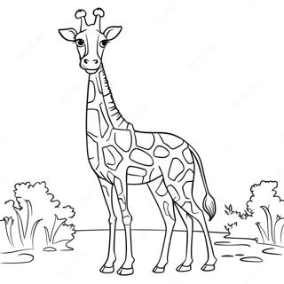 Giraffe With Colorful Spots Coloring Page 2122-1744