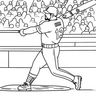 Bryce Harper Swinging Bat Coloring Page 21232-17079