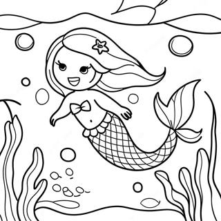 Magical Underwater Mermaid Adventure Coloring Page 21242-17085