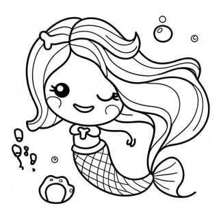 Magical Underwater Mermaid Adventure Coloring Page 21242-17086