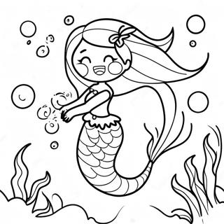 Magical Underwater Mermaid Adventure Coloring Page 21242-17088