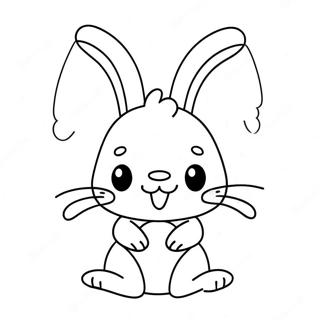 Kawaii Bunny Coloring Pages