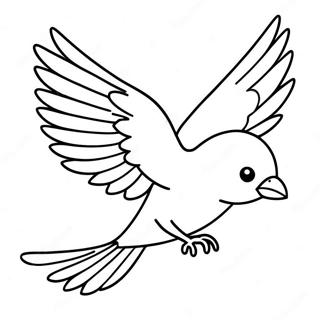 Colorful Bird In Flight Coloring Page 21272-17110