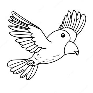 Colorful Bird In Flight Coloring Page 21272-17111