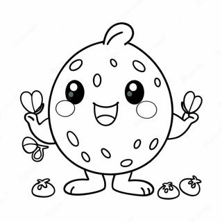 Cute Blueberry Character Coloring Page 21292-17122