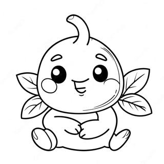 Cute Blueberry Character Coloring Page 21292-17124