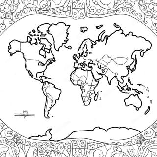 Colorful World Map Coloring Page 21302-17139