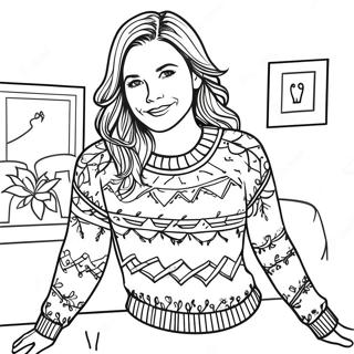 Lorelai Gilmore In A Cozy Sweater Coloring Page 21312-17141