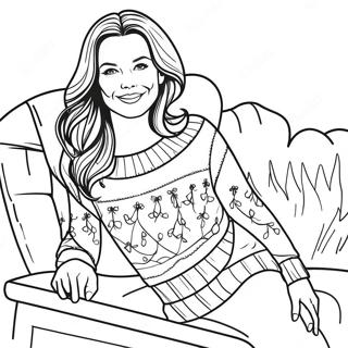 Lorelai Gilmore In A Cozy Sweater Coloring Page 21312-17142