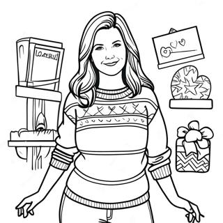 Lorelai Gilmore In A Cozy Sweater Coloring Page 21312-17143