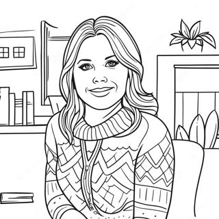 Lorelai Gilmore In A Cozy Sweater Coloring Page 21312-17144