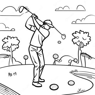 Golf Coloring Page 2131-1748