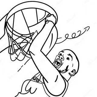 Kevin Durant Dunking Basketball Coloring Page 21332-17157