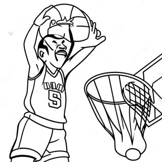 Kevin Durant Dunking Basketball Coloring Page 21332-17159