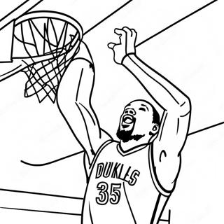 Kevin Durant Dunking Basketball Coloring Page 21332-17160