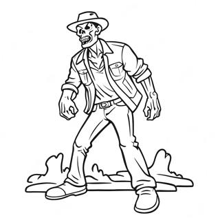 Zombie Hunter Coloring Page 21342-17163