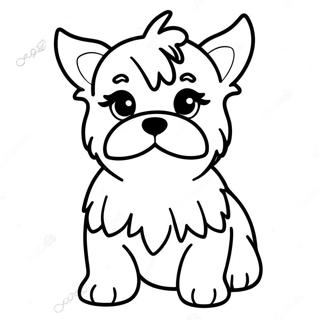 Realistic Yorkie Coloring Pages