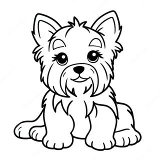 Realistic Yorkie Puppy Coloring Page 21361-45611