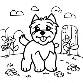 Realistic Yorkie Coloring Pages