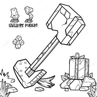 Minecraft Tools Coloring Pages