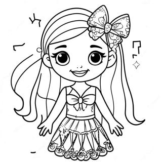 Bella From Rainbow High With Sparkling Dress Coloring Page 21382-17195