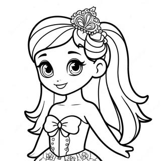 Bella From Rainbow High With Sparkling Dress Coloring Page 21382-17196