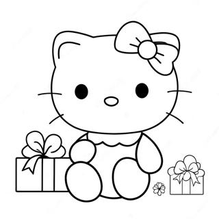 Hello Kitty Christmas Coloring Page 21401-17209