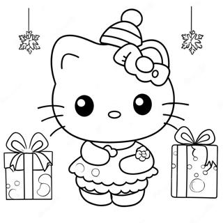 Hello Kitty Christmas Coloring Page 21401-17210