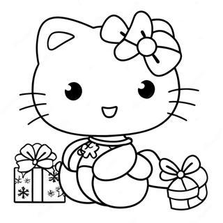 Hello Kitty Christmas Coloring Page 21401-17211