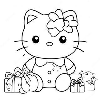 Hello Kitty Christmas Coloring Page 21401-17212