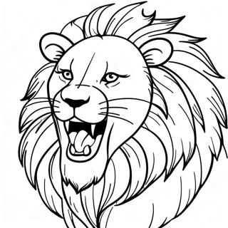 Majestic Lion Roaring Coloring Page 21412-17217