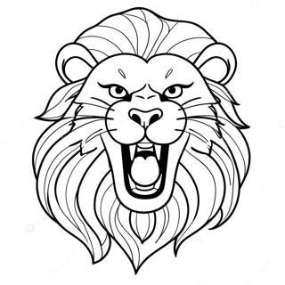 Majestic Lion Roaring Coloring Page 21412-17219