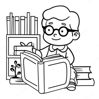 Reading Coloring Page For Kids 2141-1750