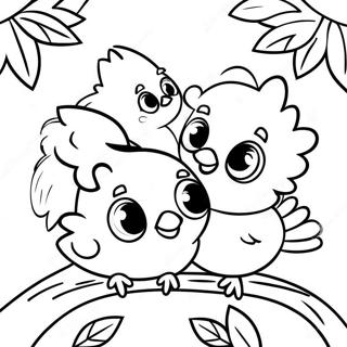 Cute Cardinals In A Tree Coloring Page 21462-17255