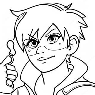 Tracer In Action Coloring Page 21472-17263