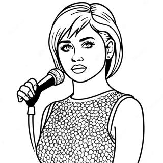 Miley Cyrus In A Sparkly Dress Coloring Page 21492-17280