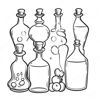 Magical Potion Bottles Coloring Page 21522-17305