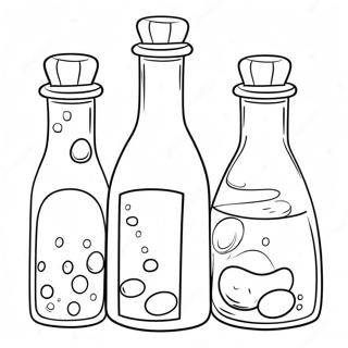 Magical Potion Bottles Coloring Page 21522-17306