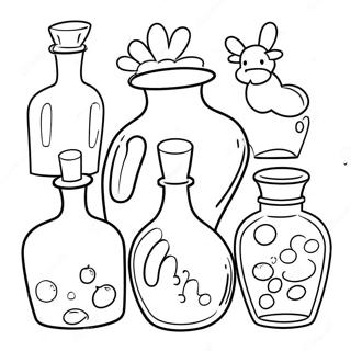 Magical Potion Bottles Coloring Page 21522-17308