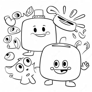 Bfdi Characters In Action Coloring Page 2152-1763