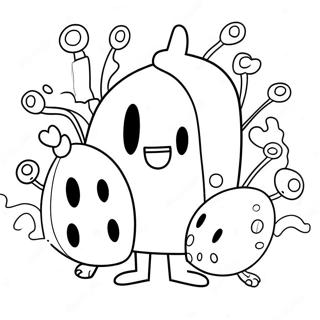 Bfdi Characters In Action Coloring Page 2152-1764