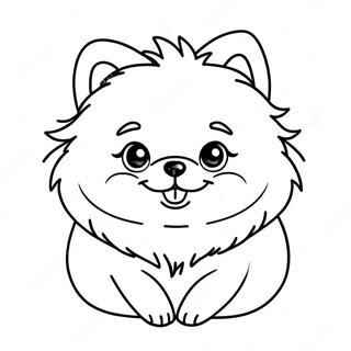 Pomeranian Puppy Coloring Page 21541-17318